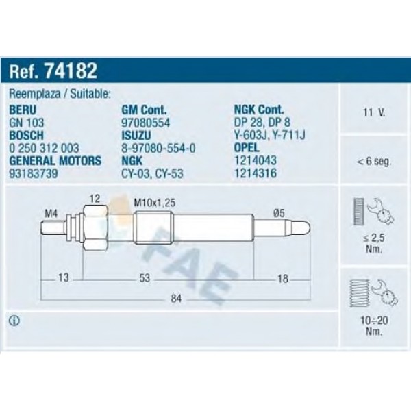 E 74182 FAE