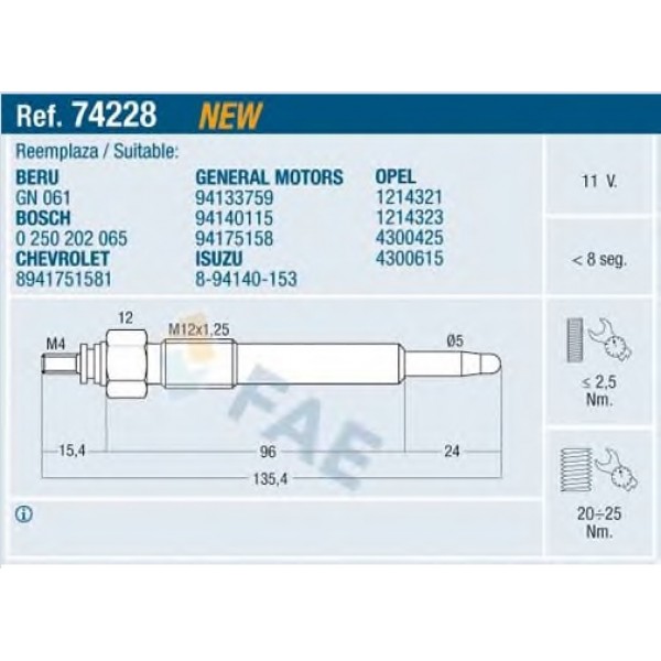 E 74228 FAE