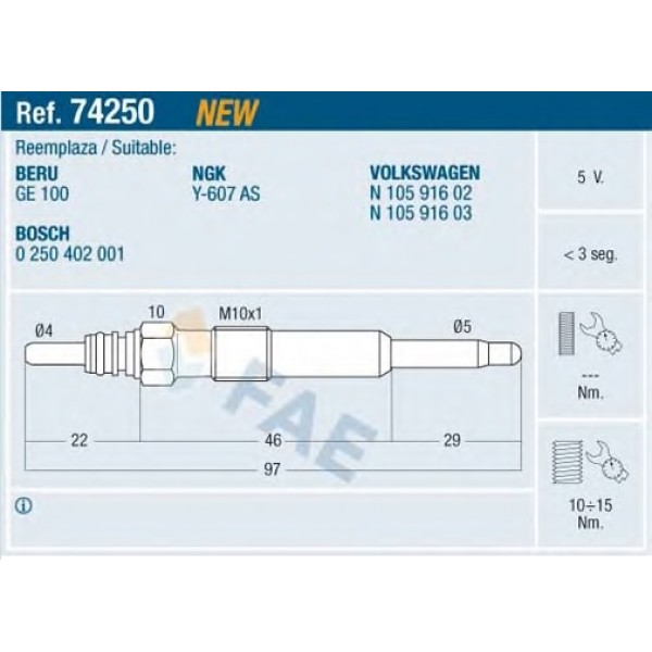 E 74250 FAE