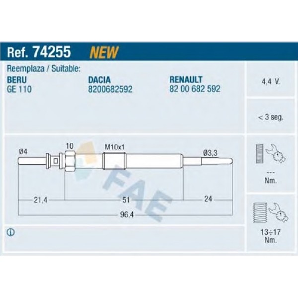 E 74255 FAE