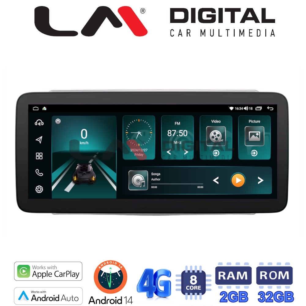 LM Digital - LM FR8160 GPS Οθόνη OEM Multimedia Αυτοκινήτου για Alfa Romeo Mito 2008> (CarPlay/AndroidAuto/BT/GPS/WIFI/GPRS)
