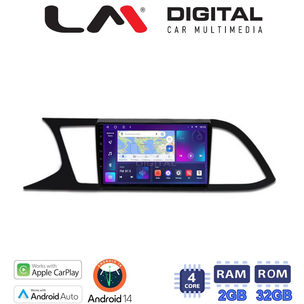 LM Digital - LM ZN4306 GPS Οθόνη OEM Multimedia Αυτοκινήτου για SEAT LEON 2012>  (CarPlay/AndroidAuto/BT/GPS/WIFI/GPRS)