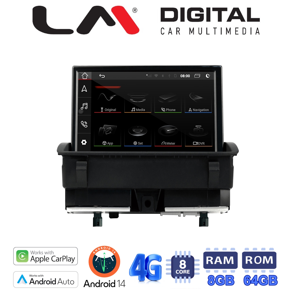 LM Digital - LM G292M8 RO Οθόνη OEM Multimedia Αυτοκινήτου για AUDI Q3 2011 > 2018 (CarPlay/AndroidAuto/BT/GPS/WIFI/GPRS)