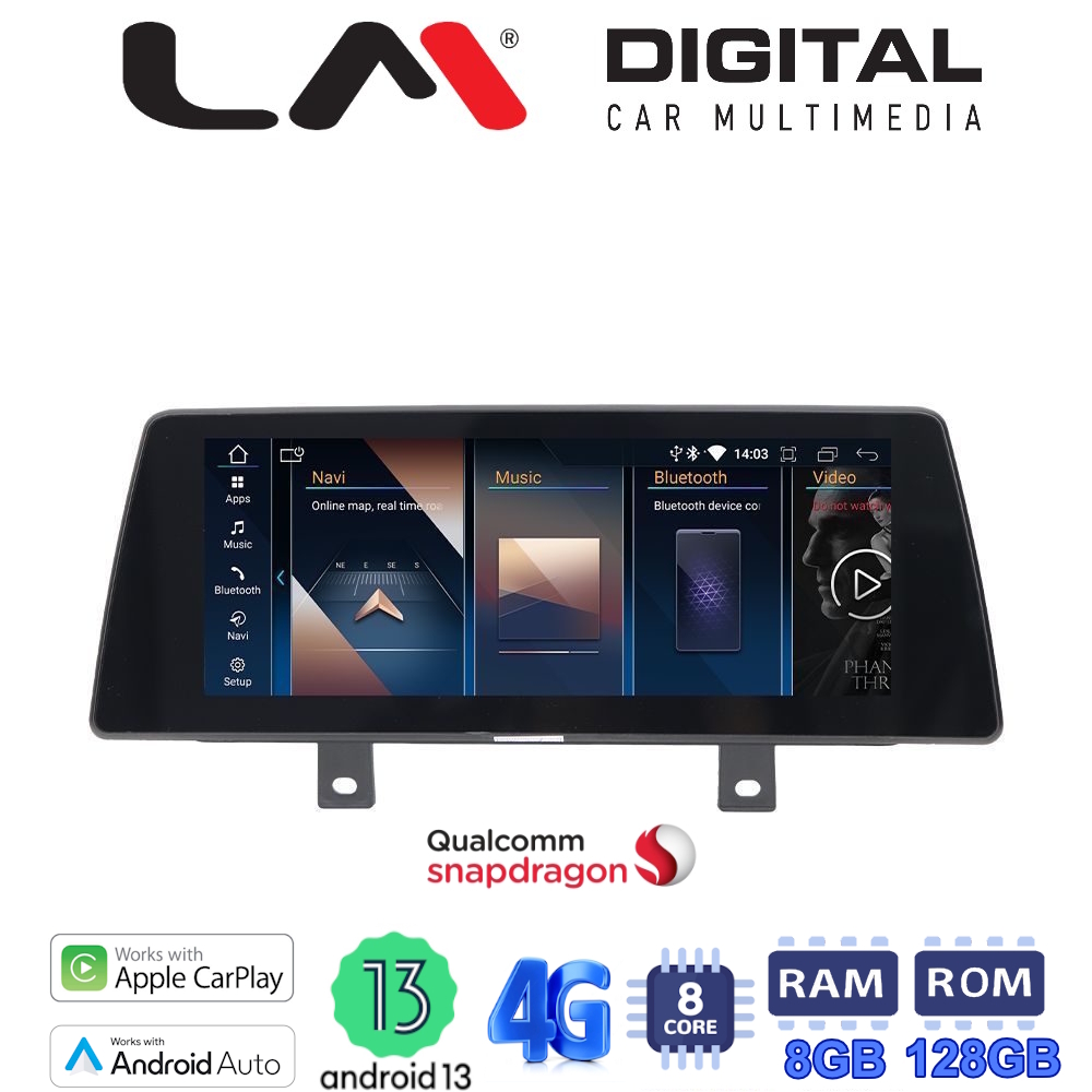 LM Digital - LM JFK226 8128 EVO Οθόνη OEM Multimedia Αυτοκινήτου για BMW X1 F48 2017 > με εργοστασιακό σύστημα EVO (CarPlay/AndroidAuto/BT/GPS/WIFI/GPRS)