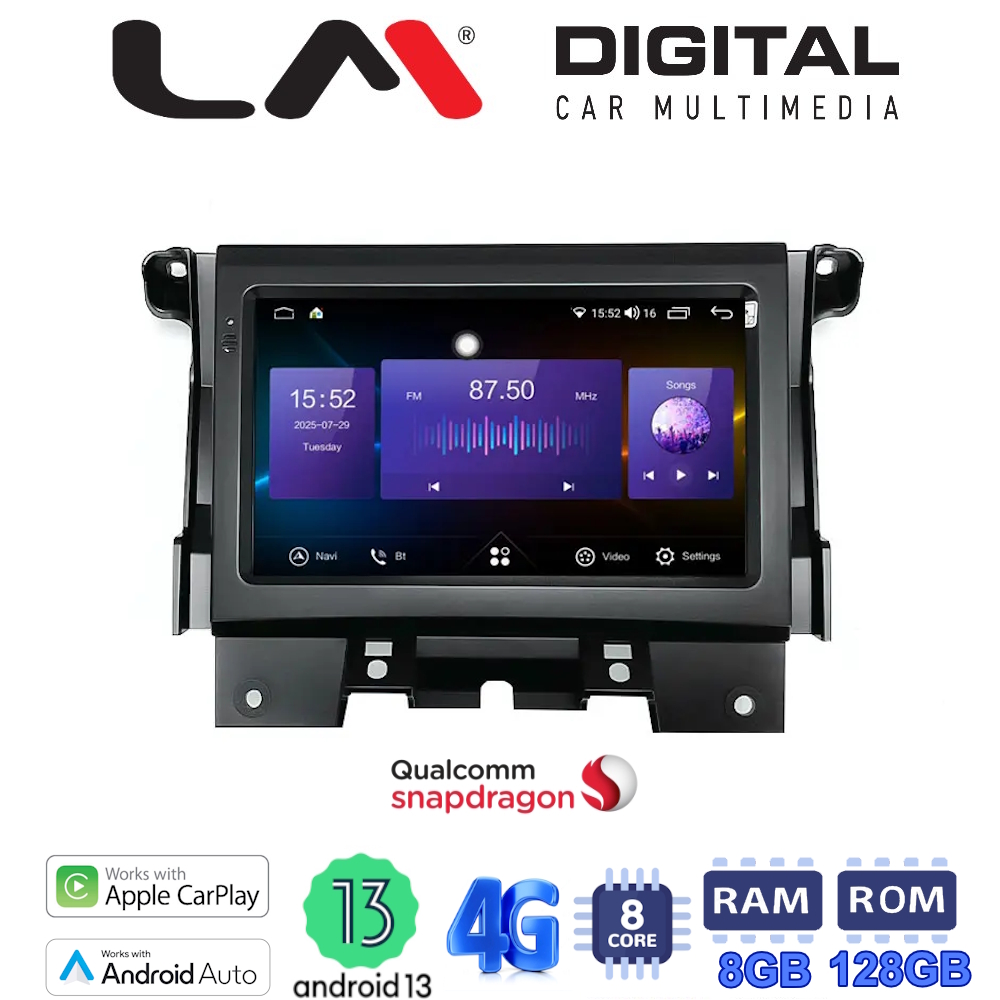 LM Digital - LM JFK9007 Οθόνη OEM Multimedia Αυτοκινήτου για Land Rover Discovery 4 (L319) 2009 > 2016 (CarPlay/AndroidAuto/BT/GPS/WIFI/GPRS)